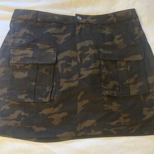 SHEIN Camouflage Skirt - Brown and Black